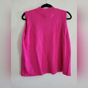 Vintage pink sweater knot Sleeveless shirt | size L